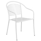 30'' Round White Indoor-Outdoor Steel Folding Patio Table Set with 2 Round Back Chairs [CO-30RDF-03CHR2-WH-GG]-4