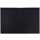 JAM Paper Two Pocket Presentation Folders, Black Linen, 12 Pack (99594dg)-Size: 9" x 12"