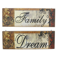 Cathay Importers Assorted Rustic Canvas Wall Quotes (EC-24-0151)-Print