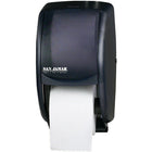 San Jamar Duett Toilet Paper Roll Dispenser, Black-Compact and attractive bath tissue dispenser