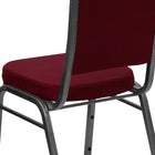 Flash Furniture HERCULES Crown Back Stacking Banquet Chair in Burgundy Fabric - Silver Vein Frame-Seamless Back Panel