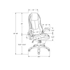 Monarch Specialties 7277 High-Back Executive Office Chair - Black Leather-Look-Conforms to BIFMA standards for office furniture