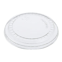 Polar Pak Polystyrene 94mm XL Lid - Solid - Clear - Flat - 1000 Pack-Lid type: Flat lid