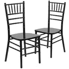 Flash Furniture - chaises Chiavari de la série HERCULES en bois noir-Capacité de poids statique de 1100 lb