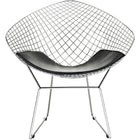 Nicer Furniture Bertoia Style Diamond Wire Chair - Black PU Cushion-A versatile chair that can be used in any setting