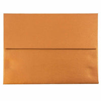 JAM Paper A2 Invitation Envelopes, 4.38 x 5.75, Stardream Metallic Copper, 50 Pack (V018251I)-Copper stardream metallic envelope