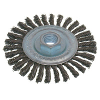 Osborn Economy High Speed Stringer Bead Knot Wire Wheel Brush, 5" Dia., 0.02" Fill, 5/8"-11 Arbor, Steel - 4 Pack-Application Type Steel