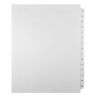Mark Maker Legal Exhibit Index Tab Set of White Single Tabs, 1/15th Cut, Letter Size, No Holes, Number 1 - 15-White Single Tabs, 1/15th Cut
