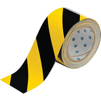 ToughStripe Floor Marking Tape, Black/Yellow, 3"W x 100'L-3 in W x 100 ft L