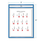 QuickFit 9" x 12" Educational Dry-Erase Pockets, Assorted, 5 Pack-Made with clear PVC Free Polypropylene Material