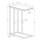 Monarch Specialties - 3000 Table D'Appoint - Metal Chrome Avec Verre Trempe Givre-Base robuste en métal chrome