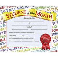 Flipside Student Of The Month Certificate, 90 Pack-Ages 5 - 12 years and grades kindergarten - 6th