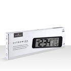 Marathon Watch Ultra-wide Clock with Atomic Accuracy - Black-Temperature: display indoor temperature in celsius or fahrenheit and shows relative humidity