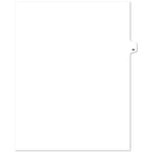 Southwest Tab - H - 1/26th Cut - No Hole - White - 25 Pack-Index and Litigation Tab Dividers
