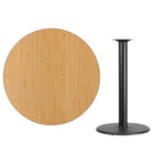 Flash Furniture – Table bistro ronde en stratifié fini naturel de 42 po avec base circulaire de 24 po (XURD42NTTR24B)-Table d'hospitalité à hauteur de bar