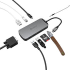 Adam Elements Casa X USB-C 10-in-1 Adapter - Space Grey-VGA 1080@60Hz Ultra-HD Display Output