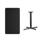 Flash Furniture – Table en stratifié noir de 24 x 42 po avec base de 22 x 30 po (XUBK2442T2230)-Table d'hospitalité