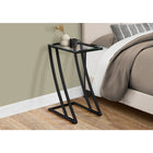 Monarch Specialties 3089 Accent Table - Black Metal With Tempered Glass-Contemporary design in a sleek black finish