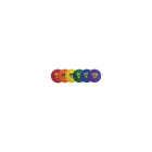 Ballon de terrain de jeu en caoutchouc Champion Sports, assortiment, 8,5 po, paquet de 6-Ensemble de 6 boules, une de chaque couleur en rouge, orange, jaune, vert, bleu et violet