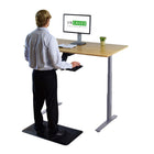 Uncaged Ergonomics 48" RISE-UP Electric Height Adjustable Desk - Natural Bamboo/Grey-Some assembly required, item comes in 2 boxes (Frame/Desktop)