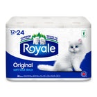 Royale Original Toilet Paper - 12 Rolls-Pack includes 12 rolls of soft & strong bathroom tissues with 242 Tissues per roll, 2904 Toilet tissue sheets in total