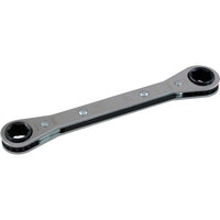 Gray Tools 15mm X 17mm 12 Point, Flat Ratcheting Box Wrench, Mirror Chrome Finish-Size: 15 X 17mm