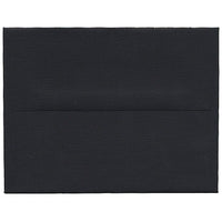 JAM Paper A2 Invitation Envelopes, 4.38 x 5.75, Black Linen Recycled, 250 Pack (64345H)-Black dark base envelope