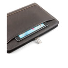 Bugatti Valentino Ring Binder Synthetic/Canvas (RGB1109-BROWN)-Dimensions: 11.25"(W) X 13.5"(L) X 2"(D)