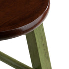 Winsome Wood Ivy 29" Bar Stool Rustic Green with Walnut Seat (64230)-Overall dimensions 29.10"H x 13.60"W x 13.60"D