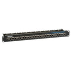 Black Box JPM804A-R2 CAT5e Feed-Through Patch Panel - 1U, Shielded, 24-Port-Patch Panel