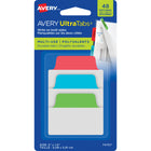 Avery Ultra Writable Tabs - 2" x 1½" Multi Use Repositionable Two Sided - Primary Colour - 48 Pack-Primary colours, Green, Blue, Red