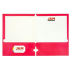 JAM Paper Glossy 2 Pocket 3 Hole Punched Folders, Hot Pink, 50 Pack-Capacity: 200 sheets