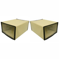 Cathay Importers Shoe Box, Cream, 2 Pack-Stylish and versatile shoe box with transparent plastic front panel
