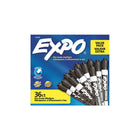 Expo Low-Odour Dry Erase Markers - Chisel Tip - Black - 36 Pack (1920940)-Dry Erase