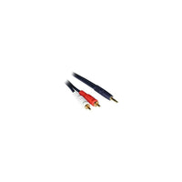 C2G 40616 25' Male to Two RCA Male Audio Cables-3.5 mm Stereo Male and RCA Stereo Audio Male connectors for tethering two devices