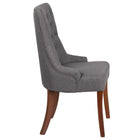 Flash Furniture HERCULES Paddington Series Tufted Chair - Grey Fabric-Grey Fabric Upholstery