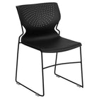 Flash Furniture HERCULES Series Black Full Back Stack Chair with Black Frame-661 lb. Weight Capacity