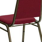 Flash Furniture HERCULES Series Trapezoidal Back Stacking Banquet Chair with Gold Vein Frame - Burgundy Fabric-Burgundy Fabric Upholstery