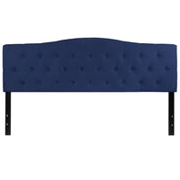 Flash Furniture Cambridge Tufted Upholstered King Size Headboard - Navy Fabric-Contemporary Style