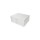 Gry Mattr Paper File With 2 Drawers - 13" x 10" x 5.7" - White-2 drawers for storage