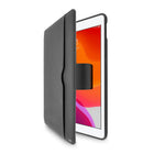 LOGiiX Spyder Case for 10.2" iPad (7th & 8th Generation) - Midnight Black-Grey, hard shell polycarbonate back with shock-absorbent rubberized protective TPU bracket