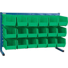 Kleton Louvered Rack & Bins Combinations, 18 Bins, 36" W x 8-1/4" D x 22" H (CF363)-Depth: 8-1/4"