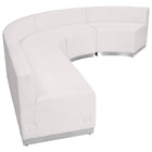 Flash Furniture – Mobilier de réception HERCULES Alon en cuir blanc, 4 modules (ZB803760SWH)-103,50 larg. x 25,25 à 89,50 prof. x 27 haut. (po)