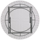 Flash Furniture 72" Round Granite Plastic Folding Table - White-Seats up to 10 Adults