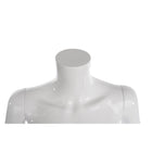 Can-Bramar PL Adult 2-in-1 Full Body & Headless Female Abstract Unbreakable Mannequin - 70"H - Glass Base -  Glossy White-Can fit any type of clothing like shirts, dresses, jackets, blouses & accessories