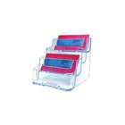 Wamaco Acrylic Business Card Holders, 4 Tier, 5 Pack-4 Tier 3-5/8" x 3/4"opening horizontal business card holder
