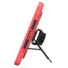 CTA Digital Protective Case with Rotatable Grip Kickstand for 10.2" iPad Gen 7 and 8, Air 3 and 10.5" Pro - Red-Case provides full access to ports, buttons and jacks
