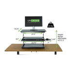 Uncaged Ergonomics CHANGEdesk Adjustable Height Standing Desk Riser with Adjustable Keyboard Tray, Black (CDM-B)-Holds single monitors, iMacs & 2 monitors up to 21" (under 30lbs)
