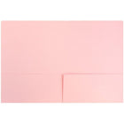 JAM Paper Premium Paper Cardstock Two Pocket Presentation Folders, Baby Pink, 12 Pack (28876675dg)-Size: 9" x 12"