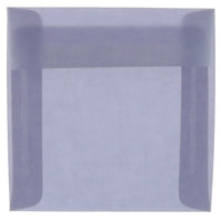 JAM Paper 5.5 x 5.5 Square Envelopes, Wisteria Purple Translucent Vellum, 250 Pack (PACV504H)-Wisteria purple translucent envelope